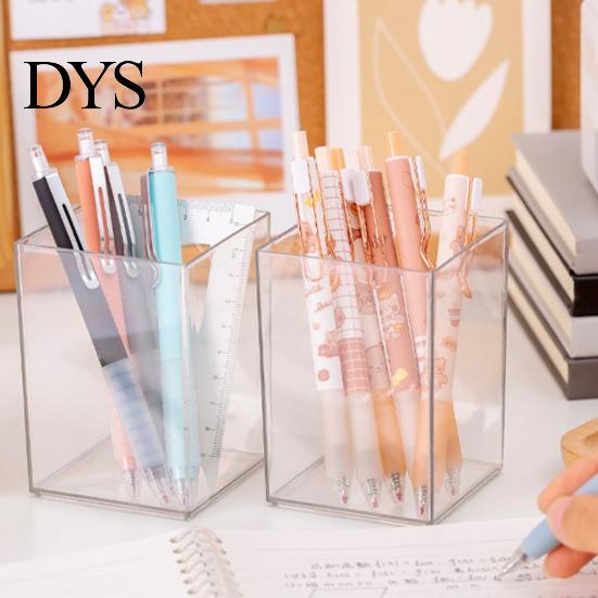 Makeup Brush Organizer Pen Holder Multifunctional Transparent Visible Large Capacity Acrylic Pot Stationery Pencil Storage Box Home Supplies Container