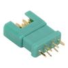 10Pcs 13.030 10Pcs 13.031 MPX Green Hexagonal Plug Copper Gold Plated Nylon Injection Molding Model Battery Connector