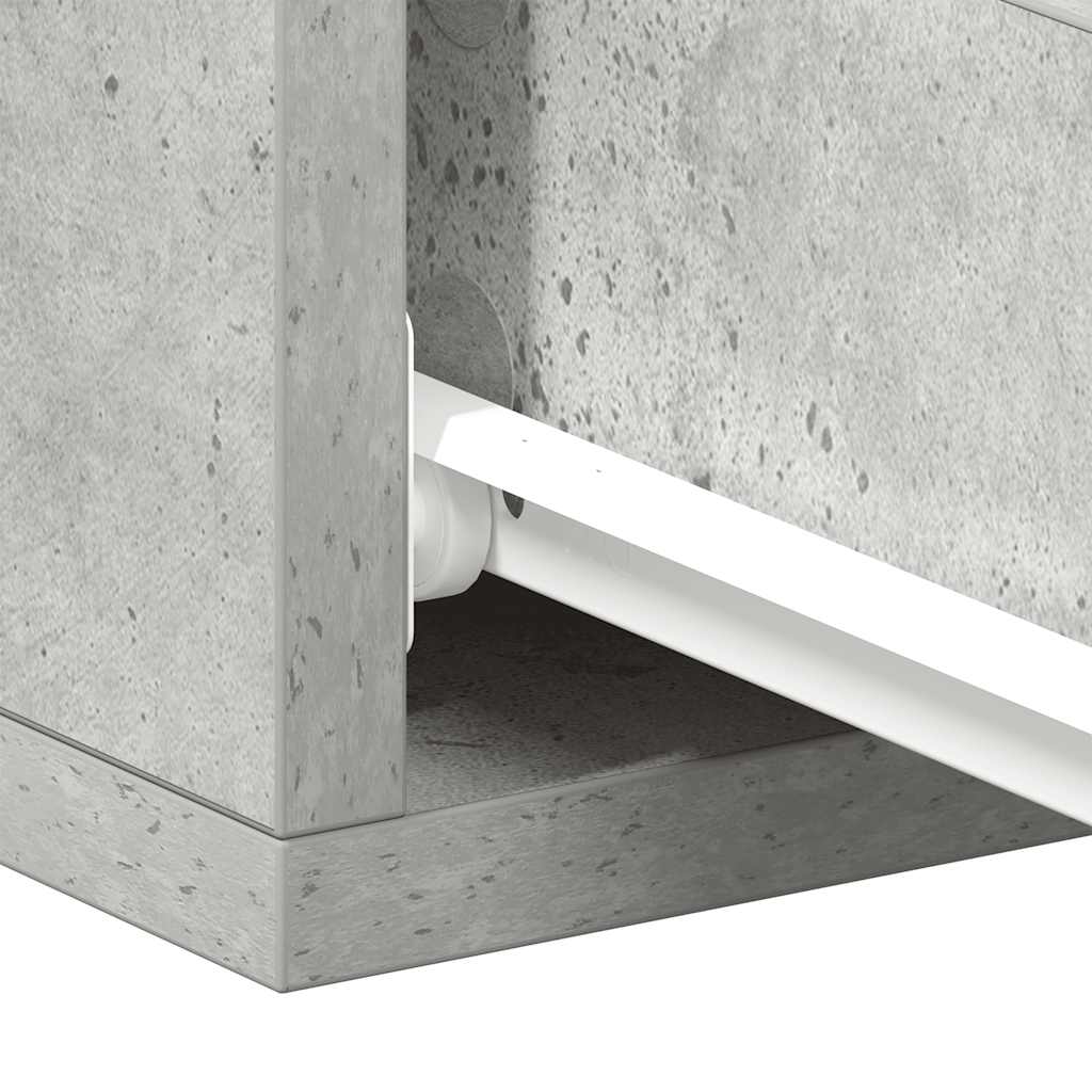 Hanging Nightstand Concrete Grey 40x30x15 cm Wood Based Material