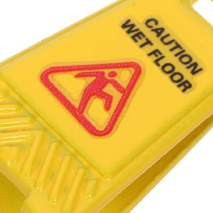 Miniature Scene Decoration Caution Wet Floor Sign Warning Sign Model Figurine For Doll House Craft Model Project Decors