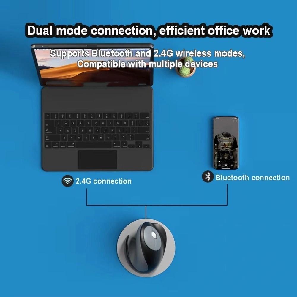 Bluetooth Dual-mode Vertical Mouse 2.4G Wireless Gaming Mice Gift Ergonomic Optical Mouse  Business