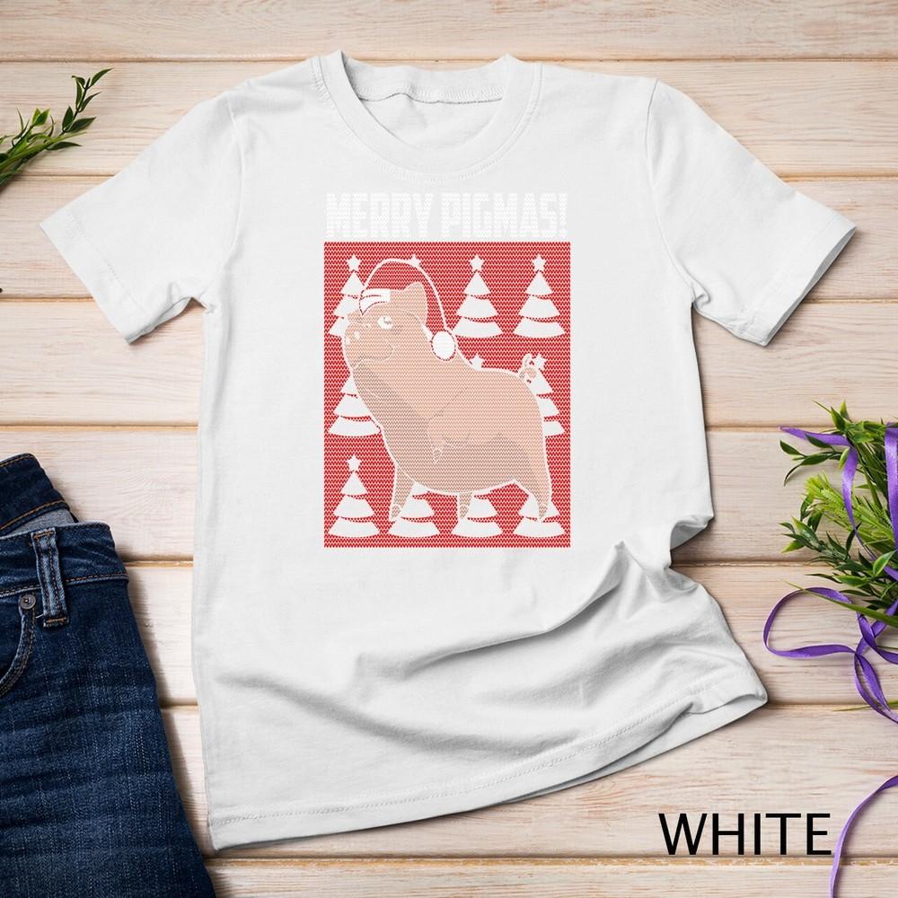 

Merry Pigmas Pig Farmer Funny Ugly Christmas Unisex T-shirt 3XL
