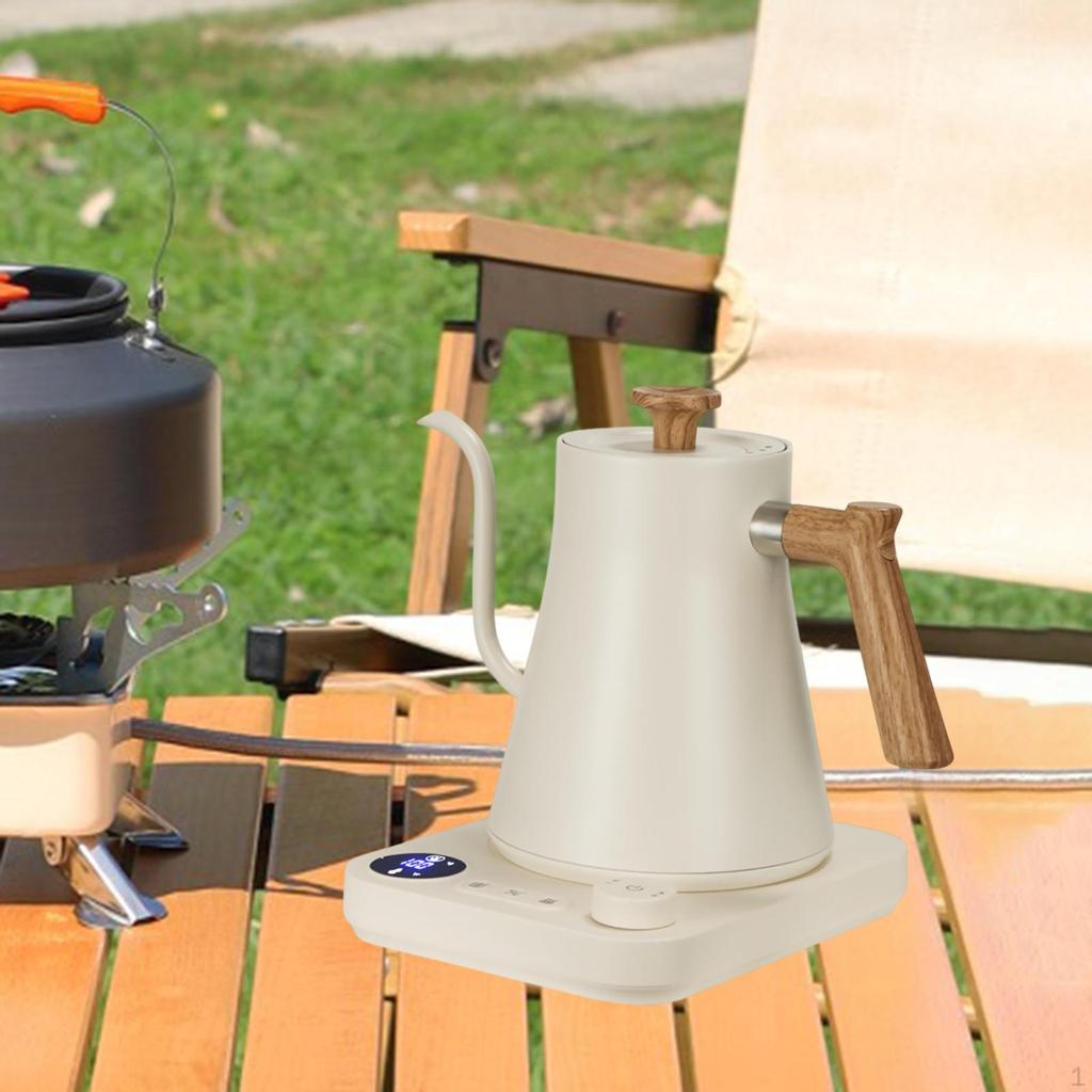 Gooseneck Electric Kettle Coffee for Outdoor Camping Picnic black