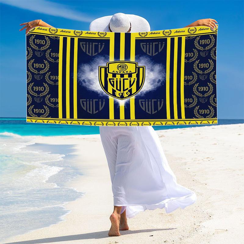 Ankara Gücü Print Beach Towel, Large Soft Quick Dry Towel for Beach Camping Swimming