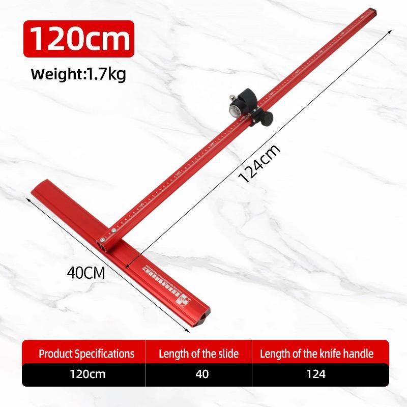 Multi-functional Aluminum Alloy Tile and Glass Push Cutter with Roller Blade
