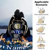Personalisierbare Decke mit Name, Inter Mailand, Weich & Warm, für Sofa, Büro, Bett, Reise, Mittagspause, Geschenk, Geeignet für Alle Jahreszeiten