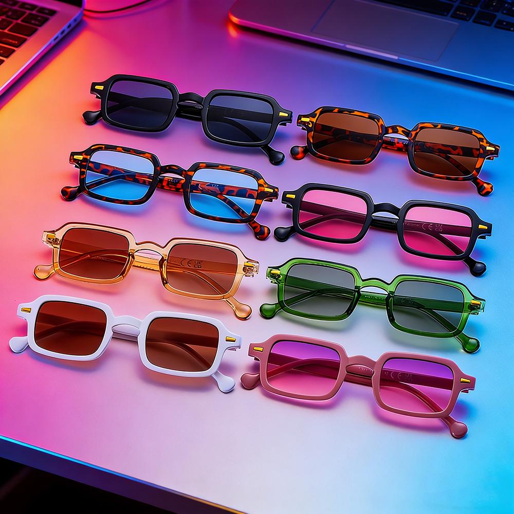 Luxurious Rectangle Sunglasses Women Oval Vintage Brand Designer Square Sun Glasses Men Shades Female Eyewear Anti-glare