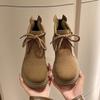 Fashion New Solid Color Women's Boots Lace-up Autumn Winter 2024 Hot Sale Fashion Back Zipper Wear Resistant Outdoors Shoes for Women