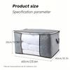 1pc Quilted Clothes Storage Bag with Clear Window - Dustproof,  for Moving, Packing, and Organizing Towels and Linens, Clothes Organizer Storage