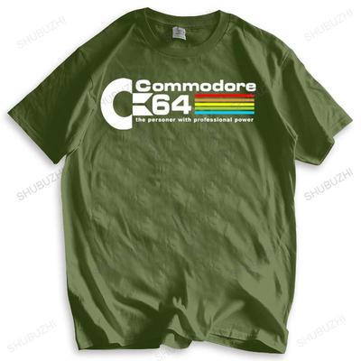 חולצת טי אופנתית רפויה מגניבה רטרו וינטג' C64 COMMODORE 64 מחשב חולצת טי מותג כותנה דרופ שיפינג לבוש חיצוני חולצה