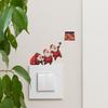 Cartoon Santa Claus Home Background Switch Decorative Stickers Giving Gifts