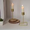 Retro Metal Gold Taper Holder for Home and Event Decoration Candlestick