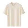 Unisex Round Neck Short Sleeve Loose Fit T-Shirt Cotton Solid Heavyweight Top