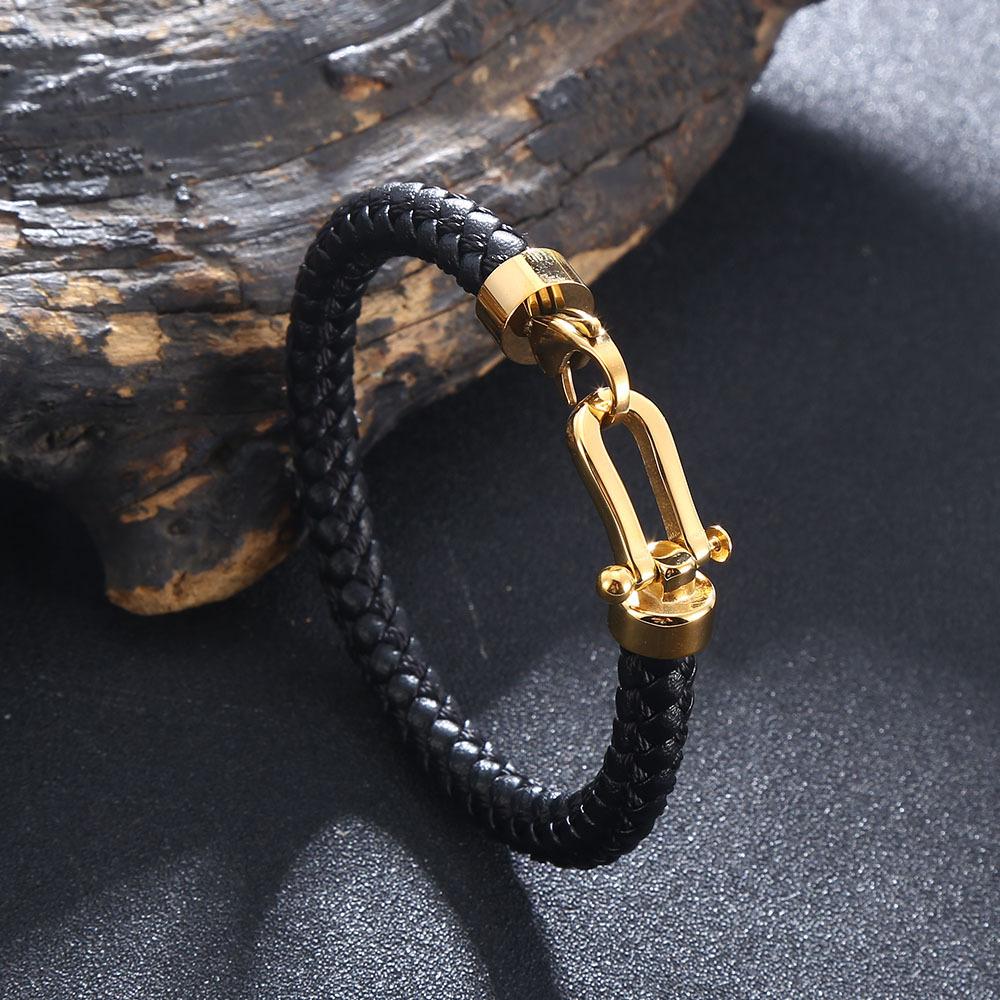 2026 European and American Fashion Woven Bracelet High Quality, Horseshoe Buckle Bracelet U Shape, Bracelet 16.5CM