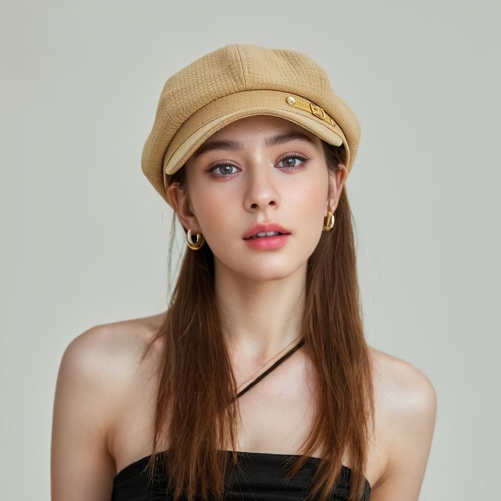 Women's Octagonal Beret Hat-Retro Painter Design,Sun Protection & Warm All-Season Versatile for Travel Commuting Casual Stylish Cap