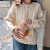 Women Loose Thick Twisted Pullover Sweater Lazy Korean Style Knit Top