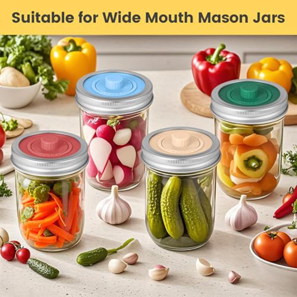 1 ks Chytrá silikonová víčka Jednosměrný ventil Potravinářský Automaticky odvzdušňovací ventil Fermentační víčka na kysané zelí Fermentovaný kuchyňský nástroj