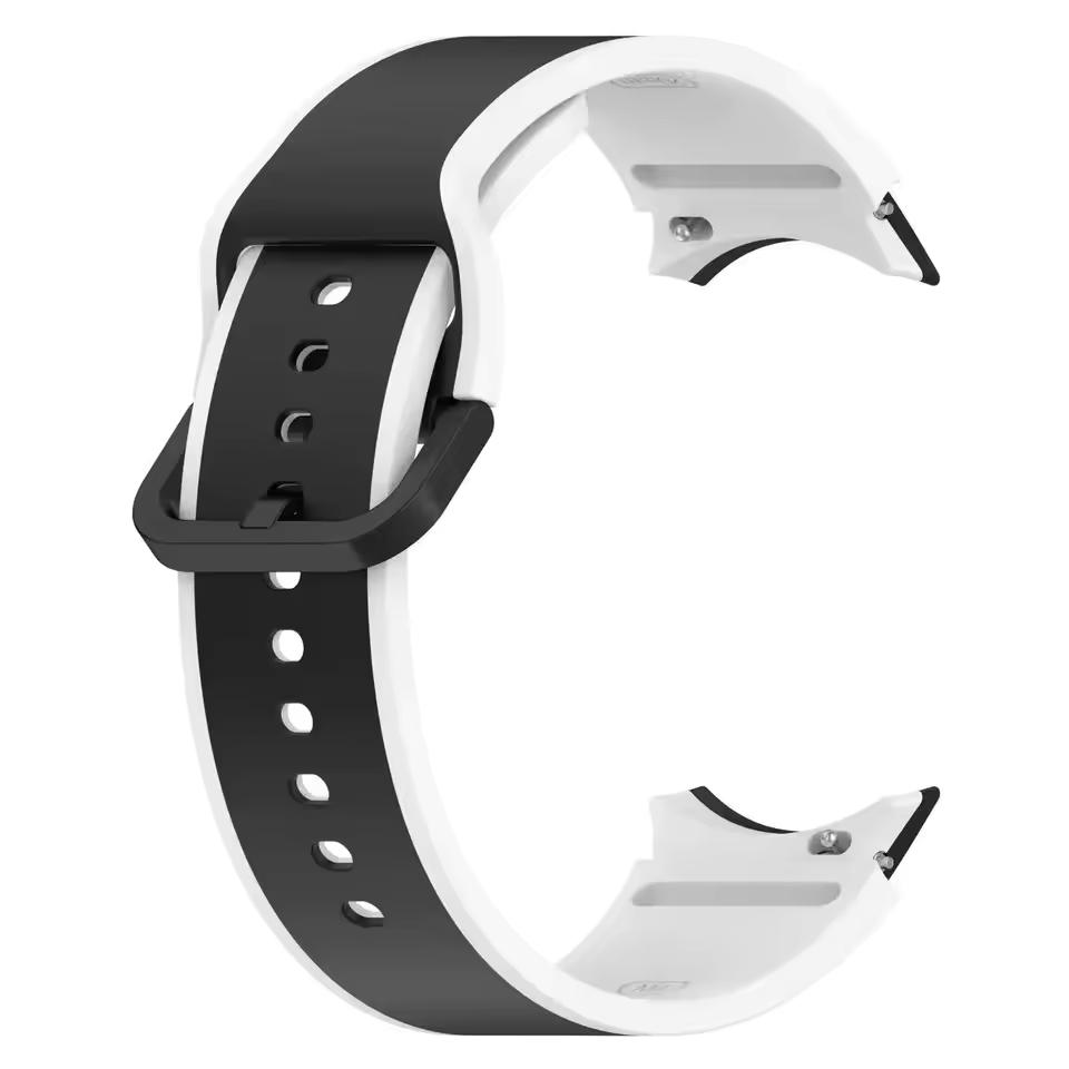 No Gap Soft Silicone Strap For Samsung Galaxy Watch 7/6/5/4 40mm 44mm 5 Pro 45mm Two-tone Bracelet Band Watch 6/4 Classic 42mm 46mm 47mm Bracelet