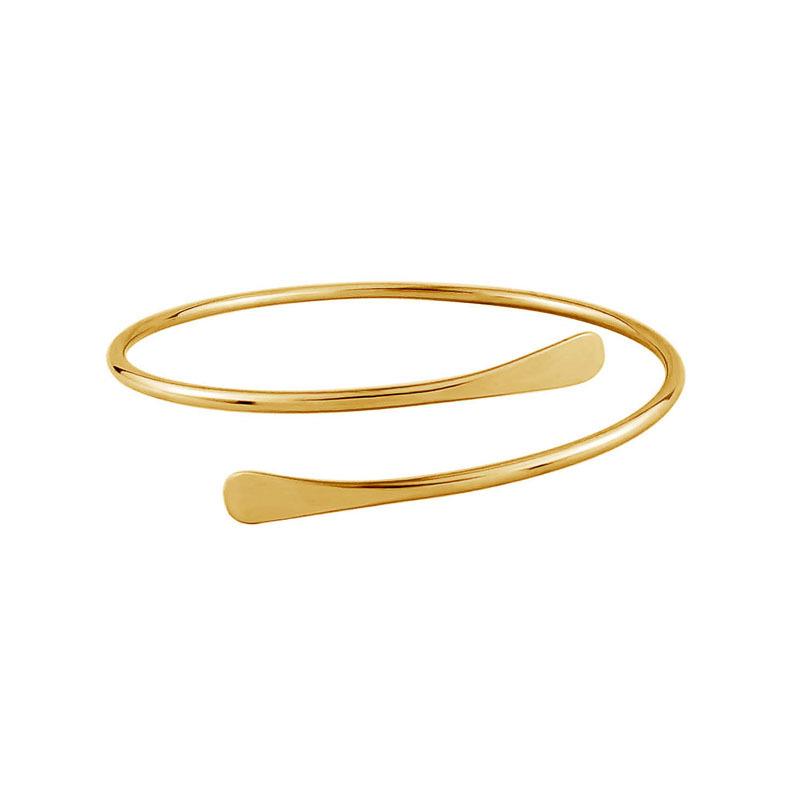 Damen Metallblatt Design Offener Armreif - Minimalistischer Europäischer & Amerikanischer Stil