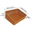 Imitation Rattan Woven Fruit Basket Organizer Display Multipurpose Food Serving Tray for