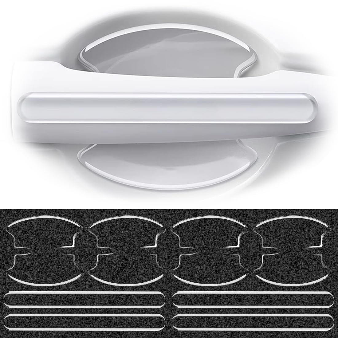 

GOODGOODCAR Door Handle Protector Door Slot Mat Suitable for All No logo белый