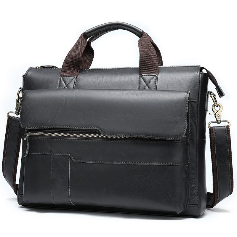 Real Cowhide Men s Bag Briefcase Genuine Leather Retro Handbag Large Capacity Head Layer Crossbody Shoulder