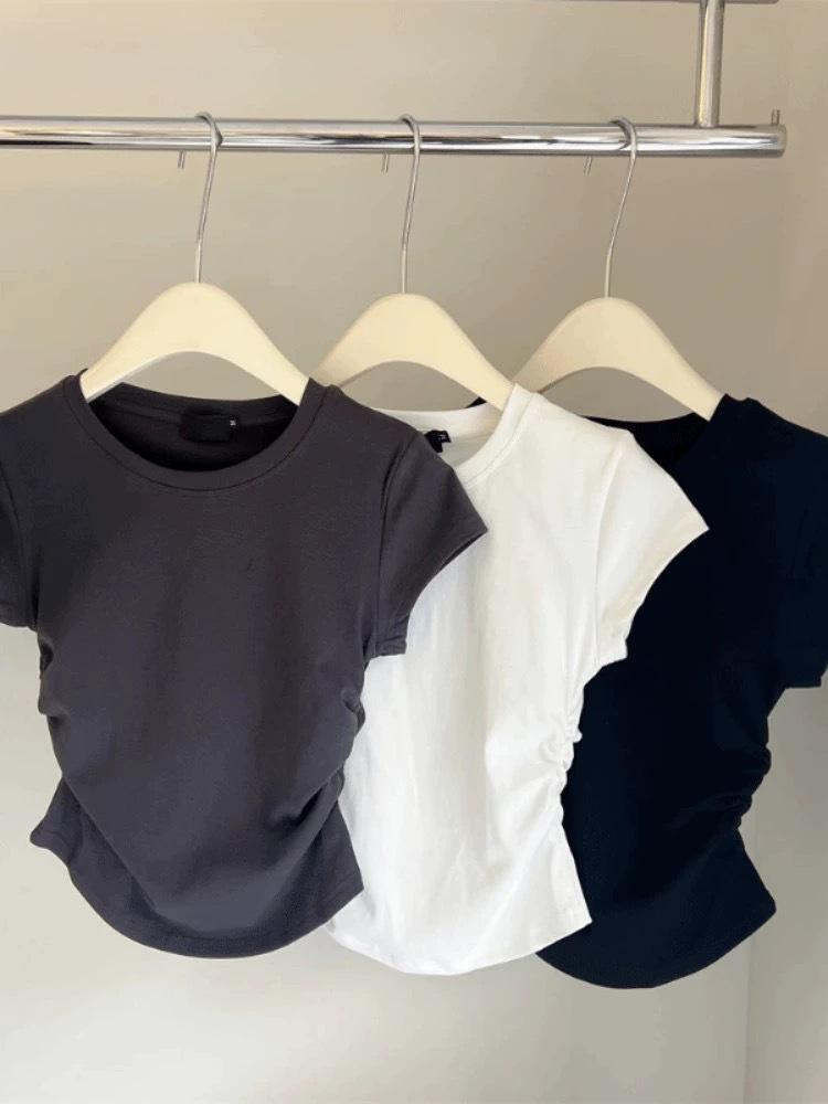 Spicy Girl Women's Round Neck Short-Sleeve T-Shirt - Pure Desire Style for Summer 2024