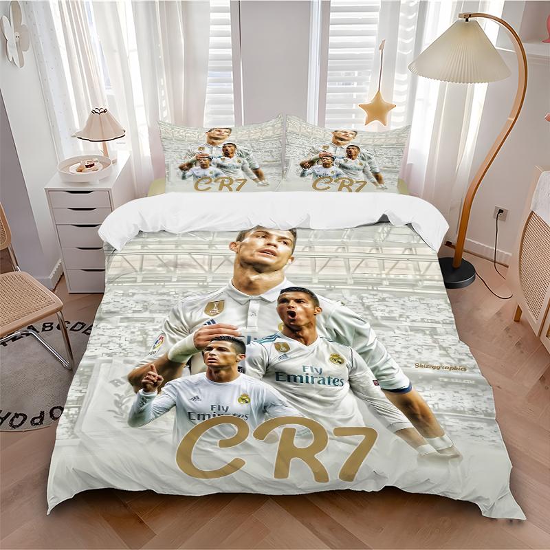 3Pcs Cristiano Ronaldo'S Legacy Bedding Sets For All Sizes New 3D Printed Bed Cover Comforter Duvet Cover Pillowcase Bedroom Decoration