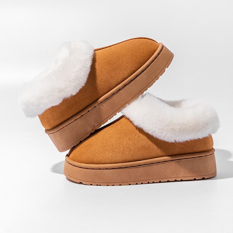 Bag Heel Cotton Slippers Women's Winter Thick-soled Velvet Thickened Non-slip Warm Outer Wear Fashionable Versatile High-top Snow Boots