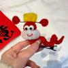 Cartoon Chinese New Year Headwear God of Wealth Cute Animals Hair Clip Red Snake Hairpin  Children