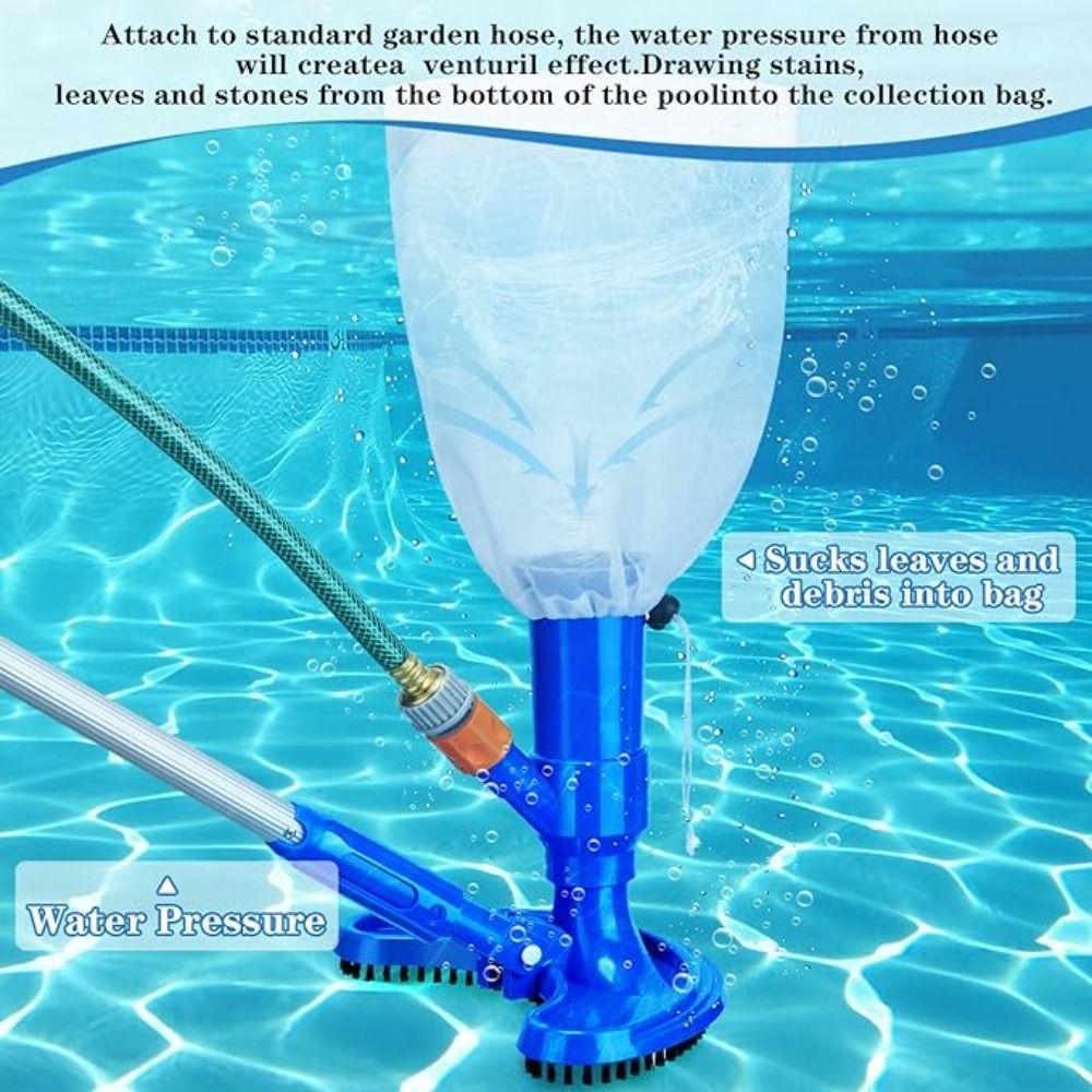 Brush Pool Vacuum Cleaner Vacuum Telescopic Pole Swimming Pool Jet Cleaner Fountains