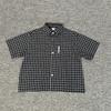 ZYLLO Best Quality Green Plaid Shirts Men Women Pure Cotton Casual Short Sleeve Oversized Daily T-Shirts