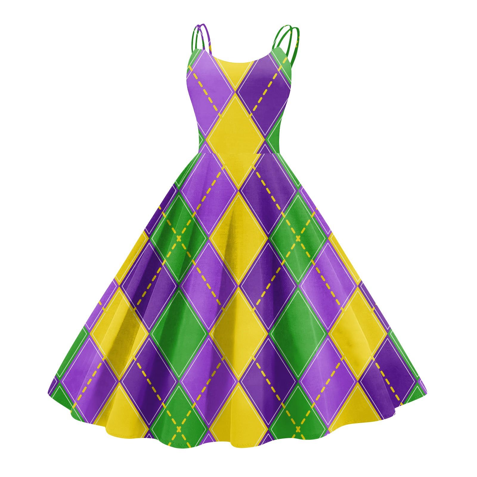 

Женское платье, карнавальный принт, сексуальные подтяжки, большой дисплей, ретро-платье S