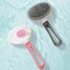 Self-Cleaning Cat Grooming Comb Stainless Steel Teeth Dog Detangling Comb with Anti-Slip Handle Deshedding Brush for Long Short Hair Pets