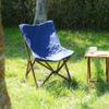 Fuji Boeki Folding Chair Low Chair Width 55 X Depth 70 X Height 79cm Navy Outdoor Chair Lightweight Washable Load Capacity 80kg Relax Helmut 37983