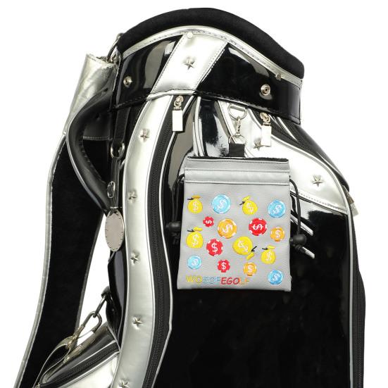 Golftasche mit Kordelzug, Golf-Tee-Tasche, Aufbewahrungstasche für Golfbälle, grüne Gabel, tragbares Golfzubehör für Golfbegeisterte