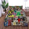 Set Copripiumino Retro Punk Anni '80 King Queen Matrimoniale Completo Singolo Set Biancheria da Letto