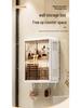 Rotating Wall-Mounted Bathroom Cabinet: No-Drill, Dustproof, Magnetic Door for Cosmetics and Medicine Storage