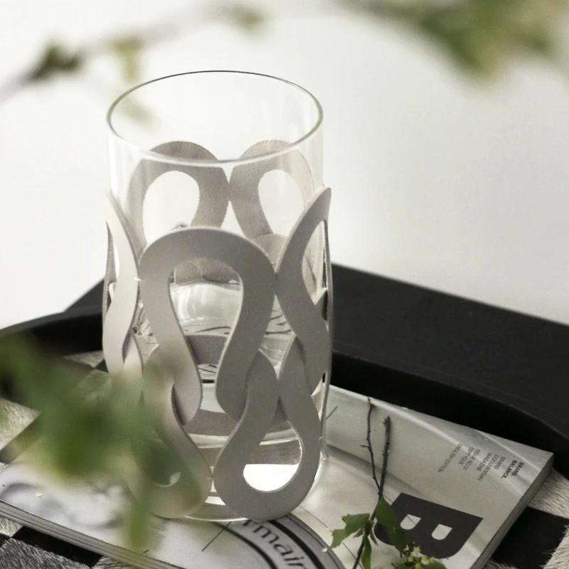 Glass Vases Decoration Aesthetic Flower Vase Living Room Elegant Vases Table Weaving Decor Flowers Bottle Interior Ornaments