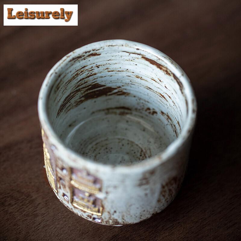 Hochwertige Zhiye Fire Keramik-Teetasse, handgefertigt, Grotten, Buddha-Meistertasse, Verkostungsteetasse, einzelnes Chazhan-Kung-Fu-Teeset, Geschenkbox