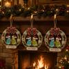 Acrylic Pendant for Holiday Decoration Best Friends Christmas Wreath Pendant, Hanging Ornament, Gift Decorative Piece Party DIY Festive Accents