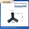 Three-Dimensional Plastic Right Angle Joint Connector for Tent and Studio Accessories
