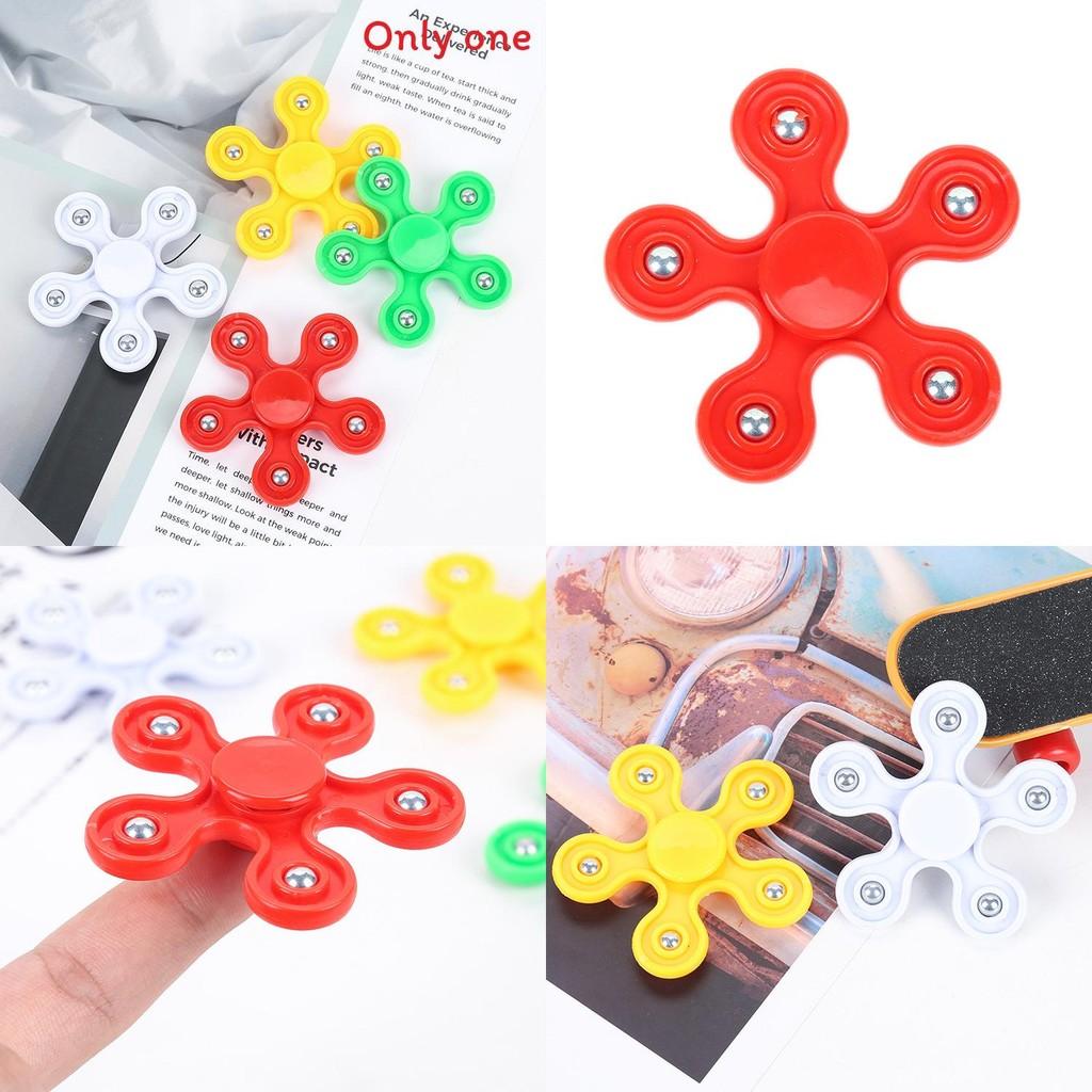 Spinner de Dedo Giroscópio Fivestar de Plástico Com Rolamentos Espirais Para Alívio do Estresse e Foco