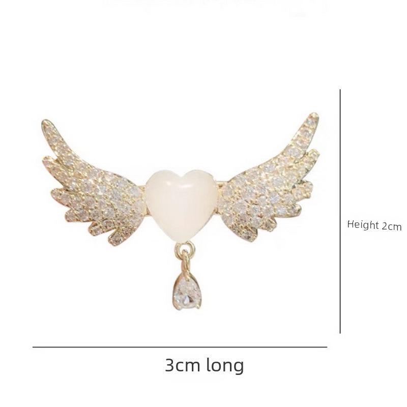 Elegant Cat's Eye Diamond Bow Brooch for Versatile Suit or Clothing Pin