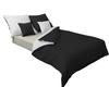 Double-sided Satin Bedding 140x200 + 70x80 White/black Matex
