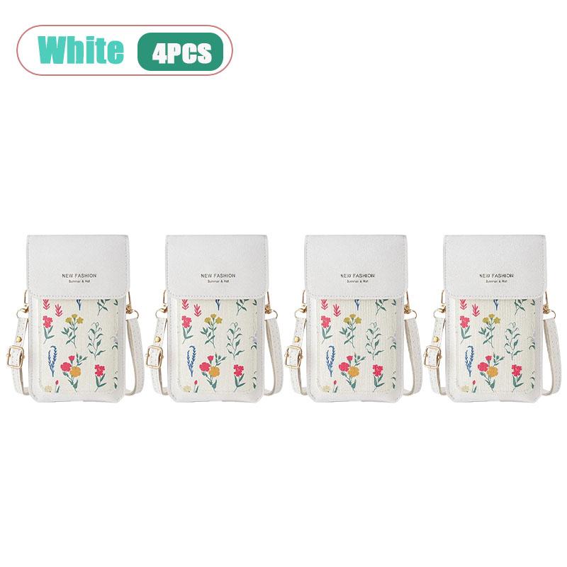 1-4PCS Touchable Women Crossbody Cell Phone Bag Mini Handbag Daily Versatile Wallet Sweet Shoulder Purse for Ladies