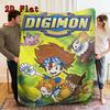 Digimon 2D Flat Pattern Flannel Blanket High quality All Seasons Warmth and Comfort Perfect for Christmas Gifts.NMT0928543