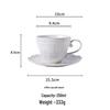 French Retro Embossed Ceramic Coffee Cup & Saucer Set for Afternoon Tea or Latte Art