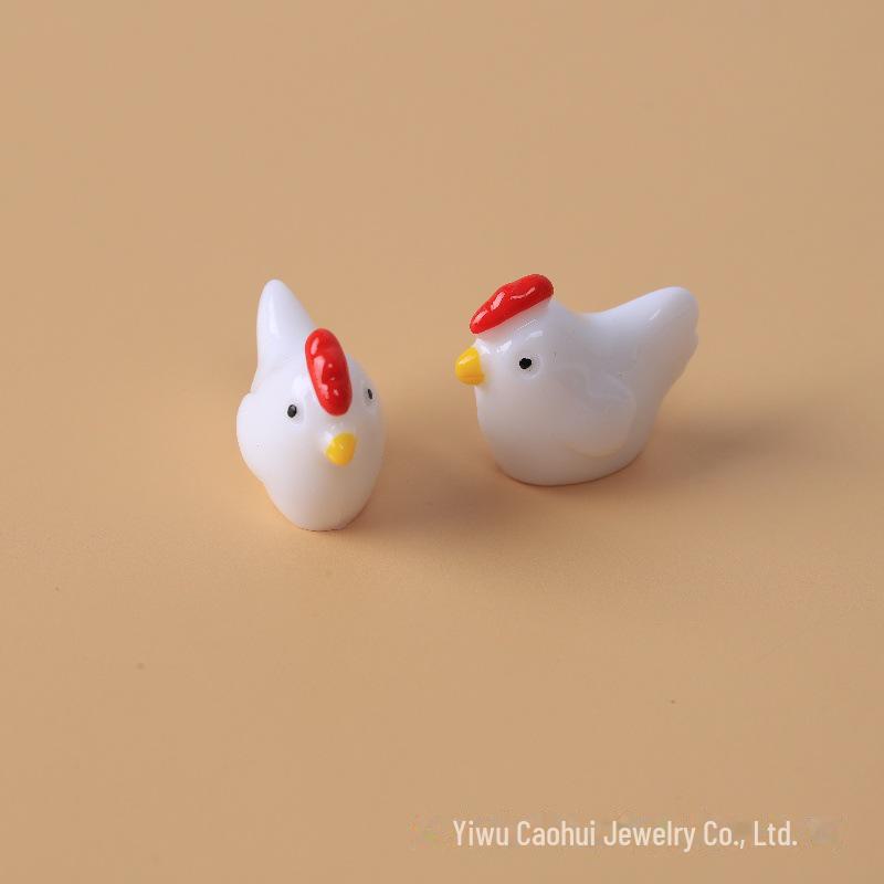 Resin Craft Chick Family with Egg and Nest - 3D DIY Micro Landscape Ornaments