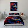 Red-and-blue Eagle Face. Bedding Sets Duvet Cover Sets Duvet Covers Pillowcases(1 * Duvet Cover 2 * Pillowcases, Without Duvet Insert)